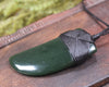 Tooth pendant carved from Kawakawa Pounamu - NZ Greenstone