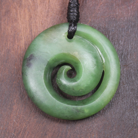 Koru carved from Hapopo Pounamu - NZ Greenstone