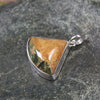 Sterling Silver Greenstone Pendant carved from Flower Jade Pounamu - NZ Greenstone