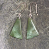 Roimata or Teardrop earrings carved from Hapopo Pounamu - NZ Greenstone