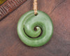Koru carved from Hapopo Pounamu - NZ Greenstone