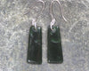 Roimata or Teardrop earrings carved from Kawakawa Pounamu - NZ Greenstone
