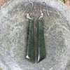 Roimata or Teardrop earrings carved from Rimu Pounamu - NZ Greenstone