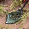 Twist or Pikorua carved from Kawakawa Pounamu - NZ Greenstone