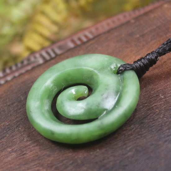 Koru carved from Hapopo Pounamu - NZ Greenstone