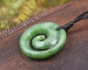 Koru carved from Hapopo Pounamu - NZ Greenstone