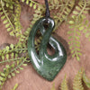 Twist or Pikorua carved from Kawakawa Pounamu - NZ Greenstone
