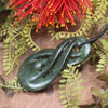 Twist or Pikorua carved from Kawakawa Pounamu - NZ Greenstone