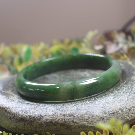 Bangle carved from Kawakawa Pounamu - NZ Greenstone