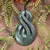 Twist or Pikorua carved from Kawakawa Pounamu - NZ Greenstone