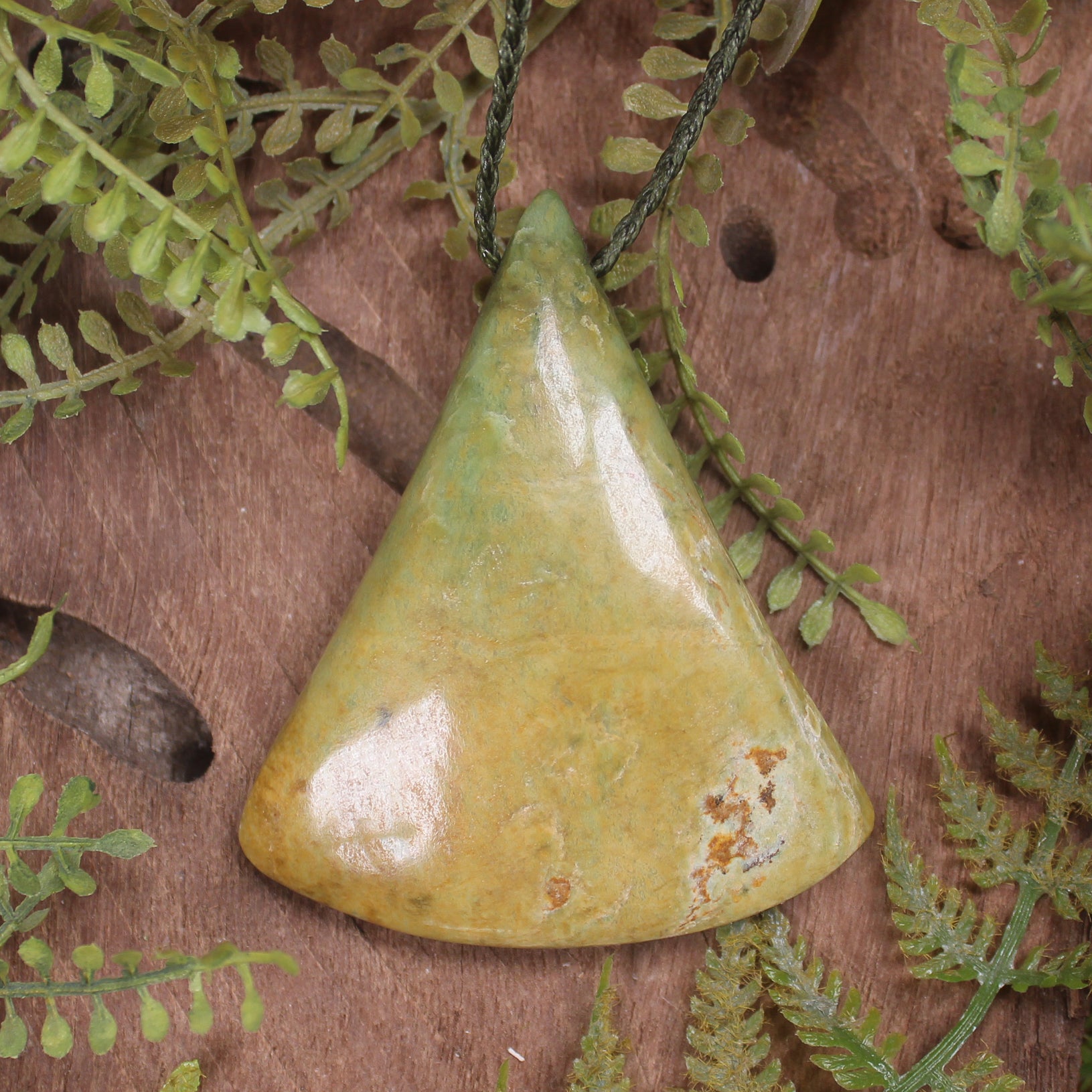 Breastplate or Shield carved from Flower Jade Pounamu - NZ Greenstone