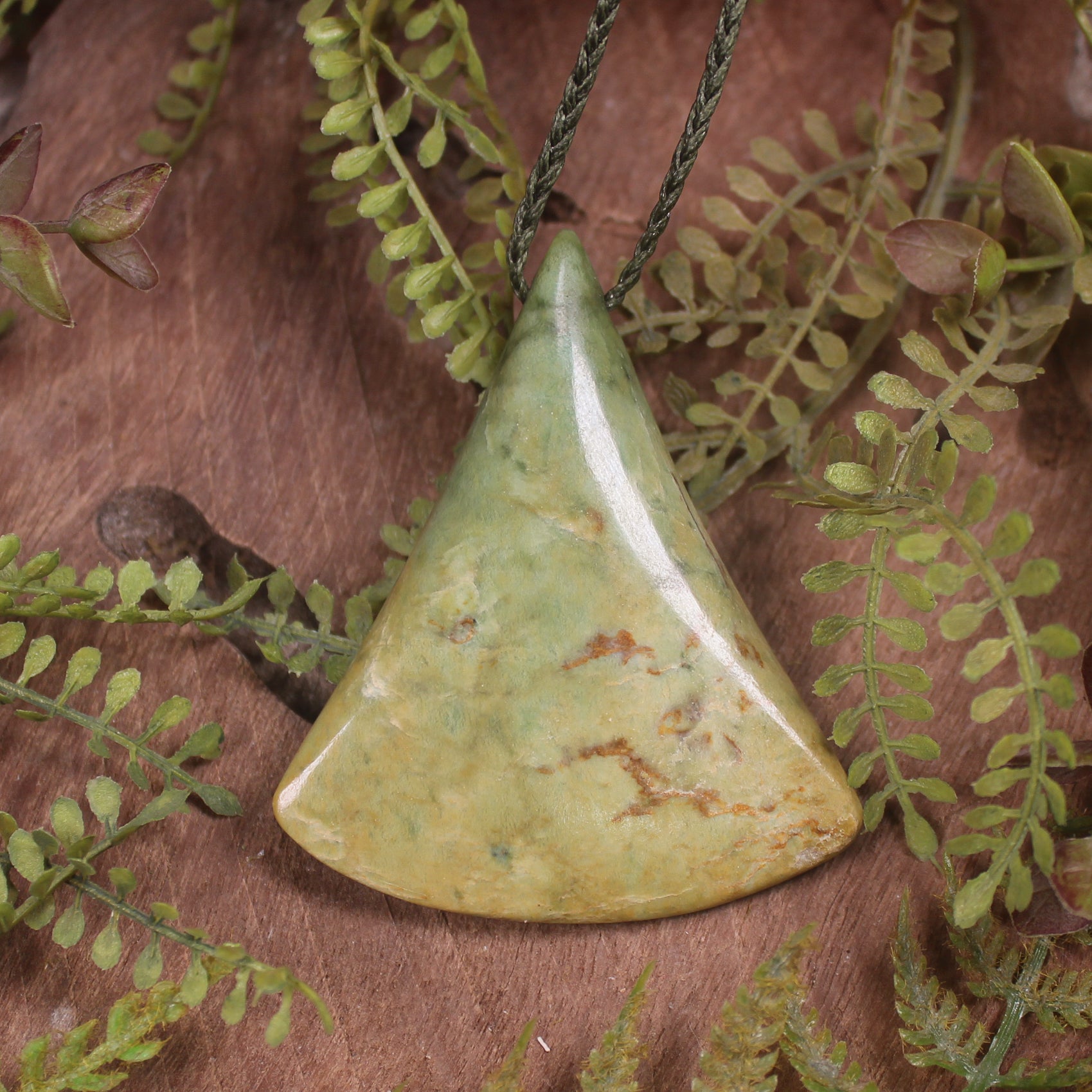 Breastplate or Shield carved from Flower Jade Pounamu - NZ Greenstone
