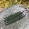 Roimata or Teardrop earrings carved from Rimu Pounamu - NZ Greenstone