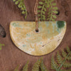 Breastplate or Shield carved from Flower Jade Pounamu - NZ Greenstone