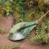 Flower Jade Hei Matau pendant  - NZ Greenstone