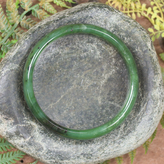 Bangle carved from Hapopo Pounamu - NZ Greenstone