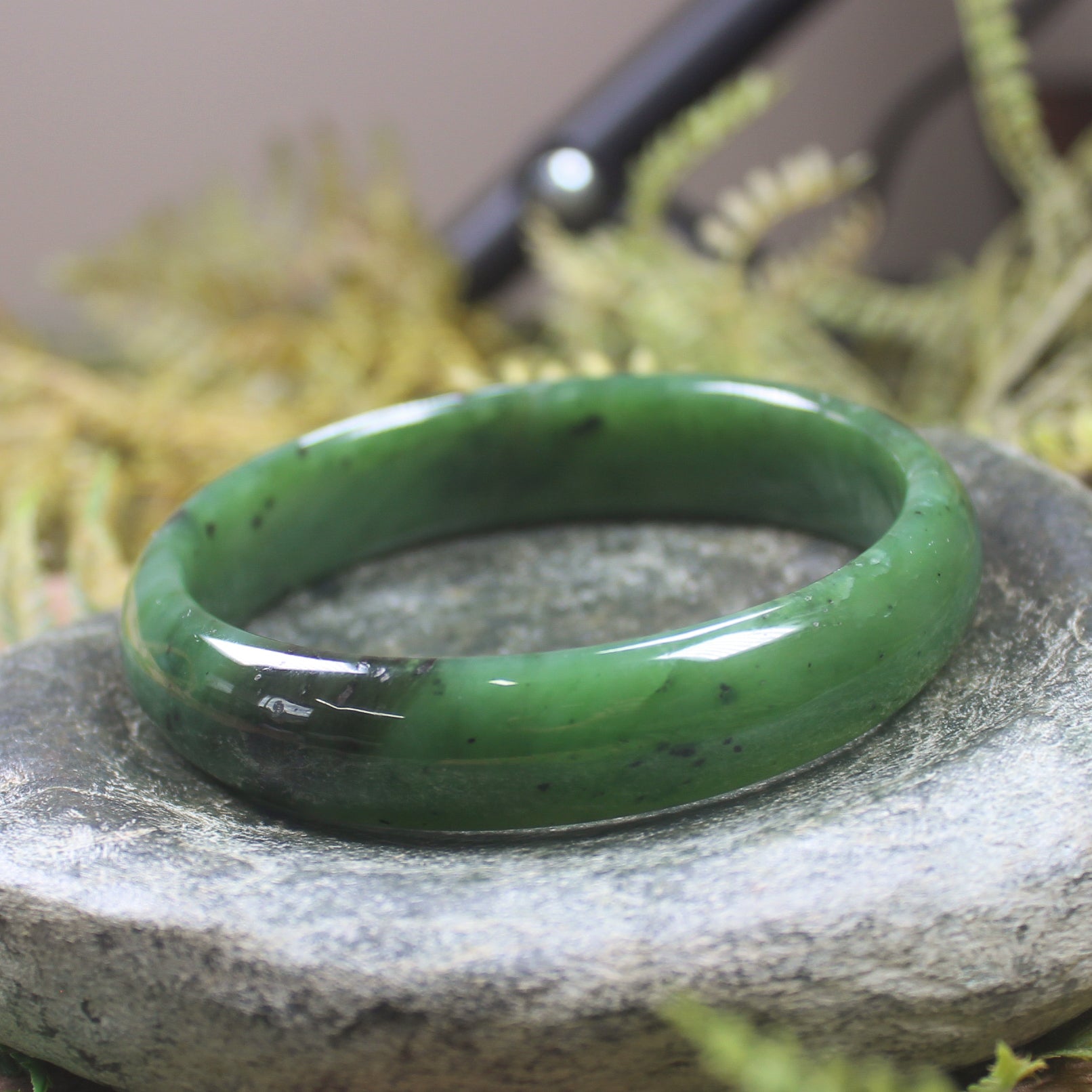 Bangle carved from Hapopo Pounamu - NZ Greenstone