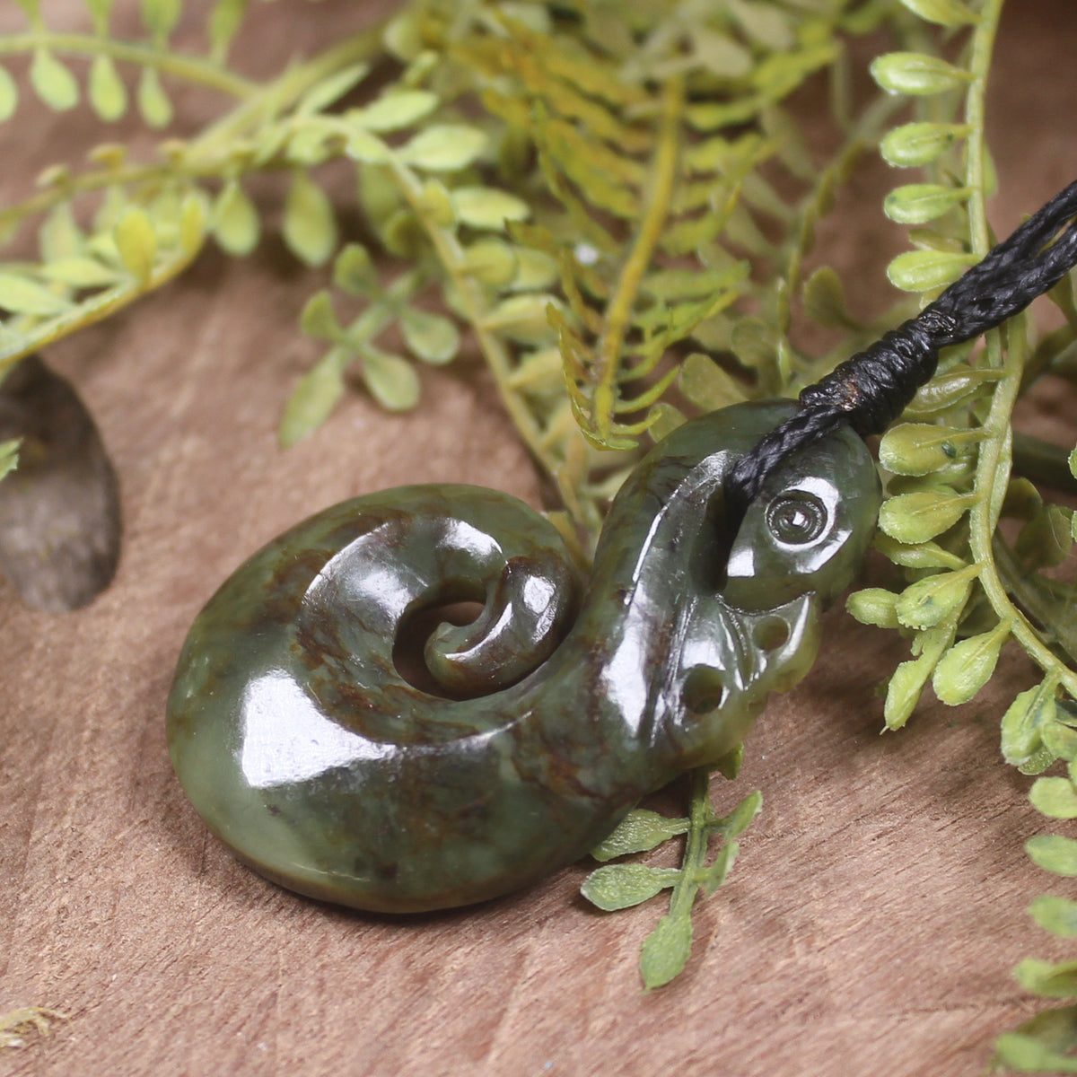 Manaia pendant carved from Rimu Pounamu - NZ Greenstone