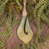Flower Jade Hei Matau pendant  - NZ Greenstone