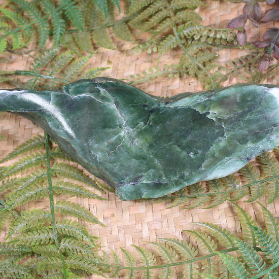 Freeform Kawakawa Pounamu Sculpture