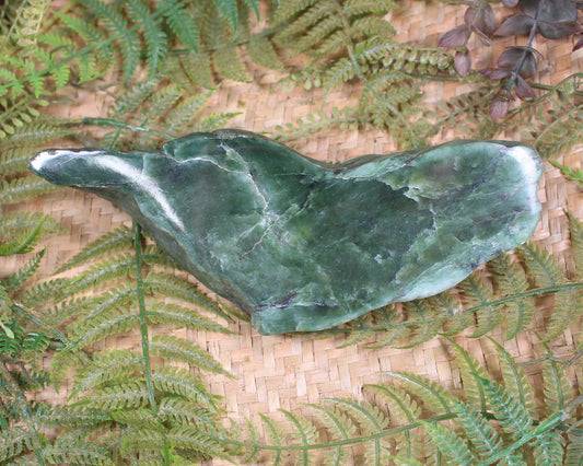 Freeform Kawakawa Pounamu Sculpture