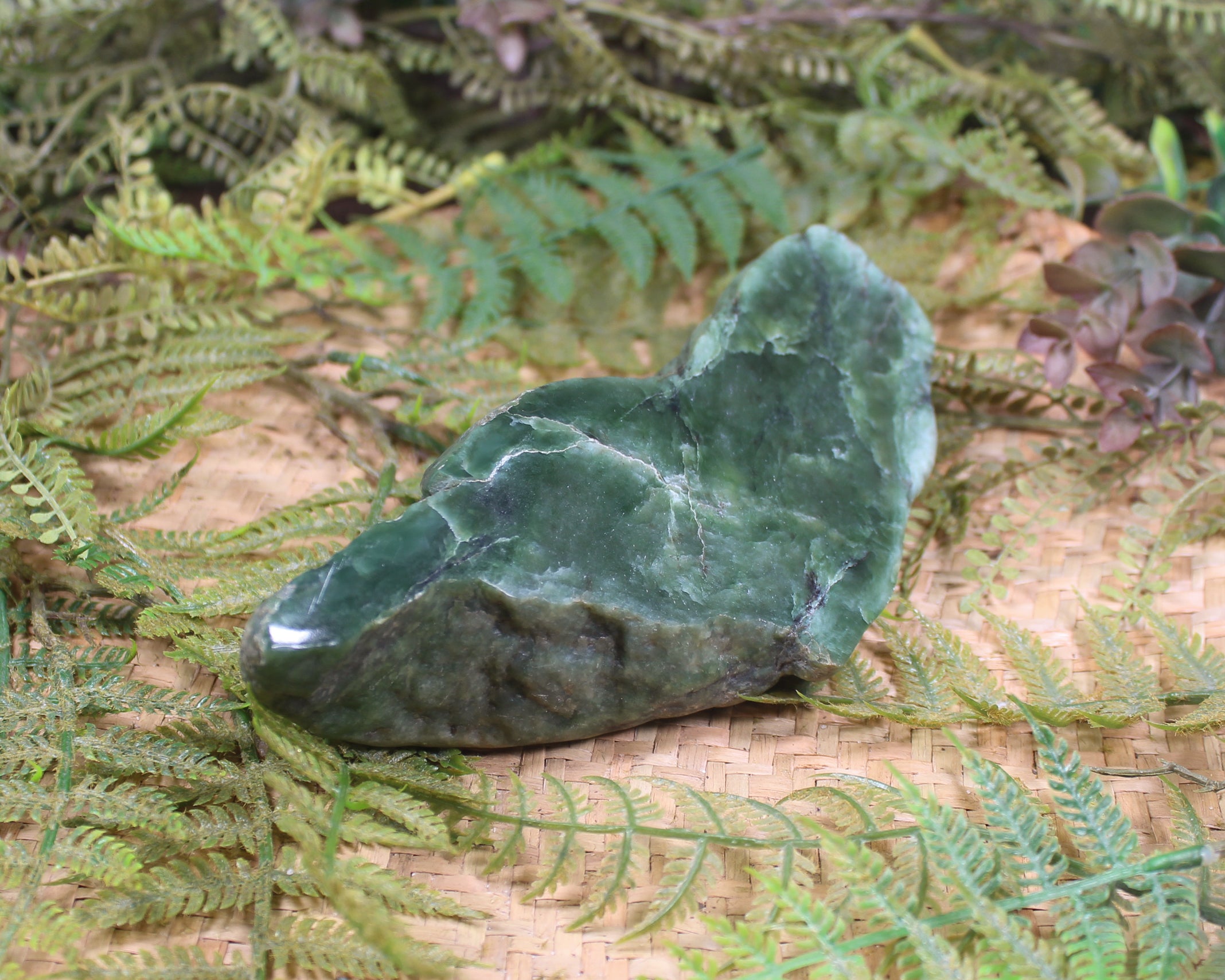 Freeform Kawakawa Pounamu Sculpture