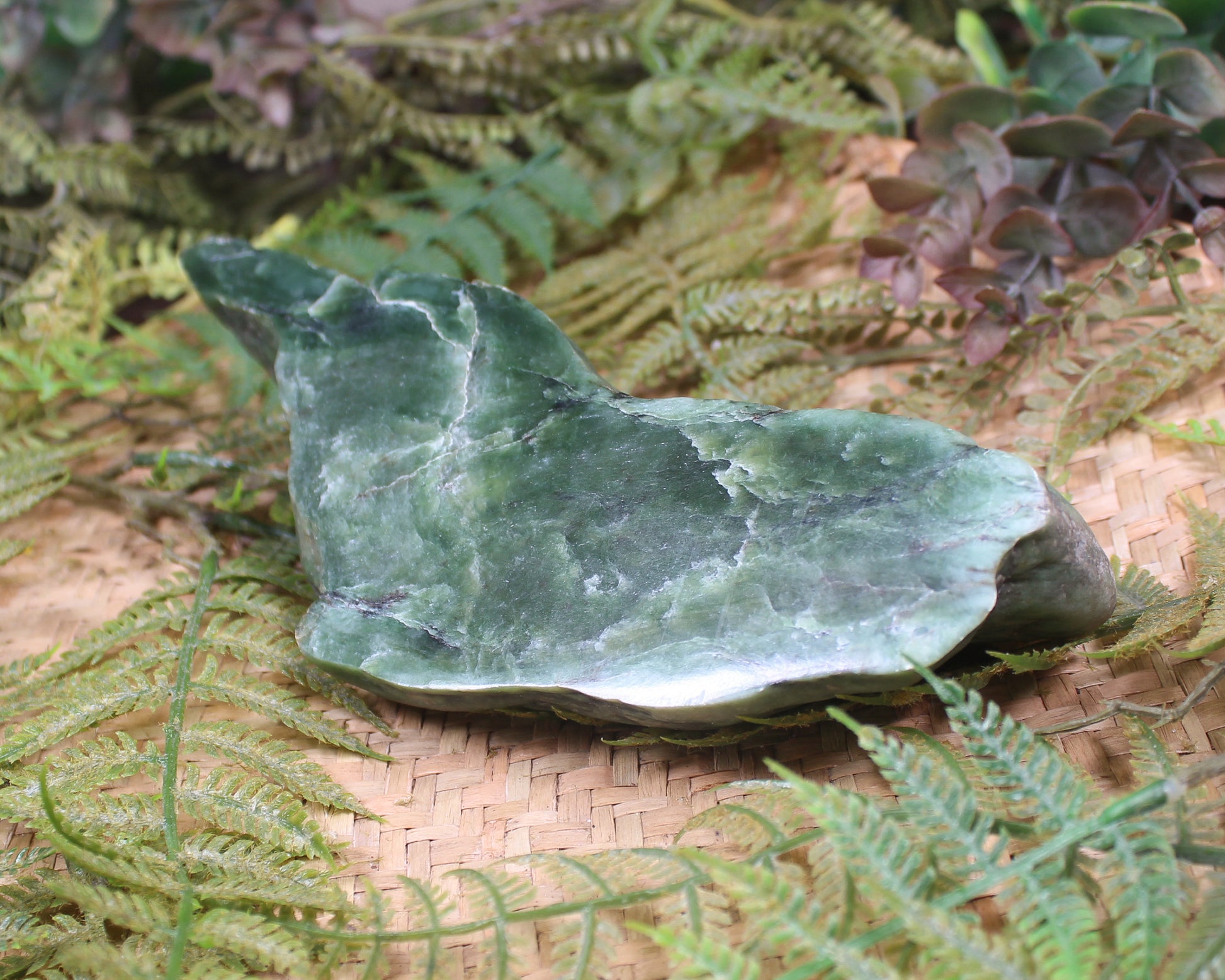 Freeform Kawakawa Pounamu Sculpture