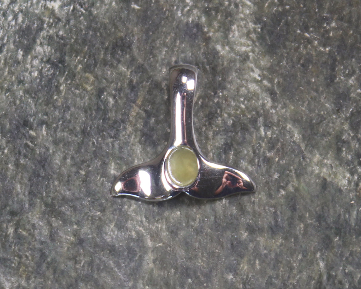 Hapopo Pounamu pendant set in Sterling Silver - NZ Greenstone