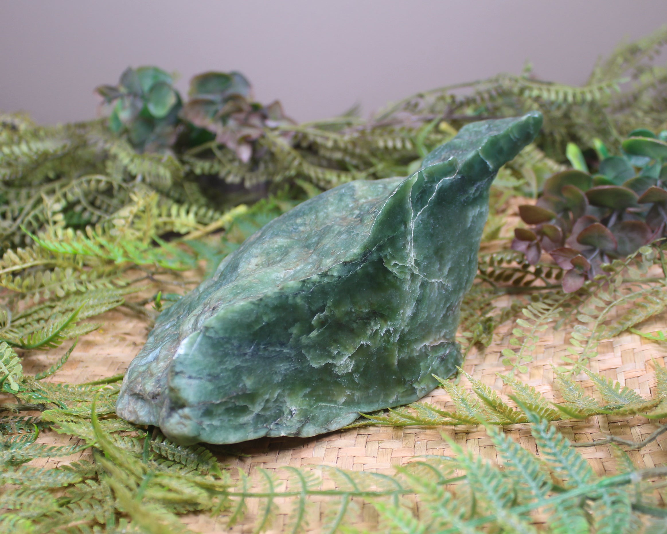 Freeform Kawakawa Pounamu Sculpture