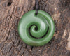 Koru carved from Hapopo Pounamu - NZ Greenstone
