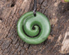 Koru carved from Hapopo Pounamu - NZ Greenstone