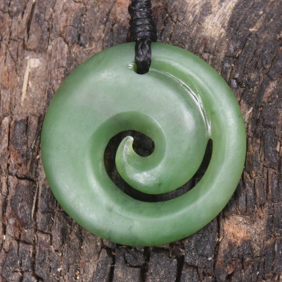 Koru carved from Hapopo Pounamu - NZ Greenstone