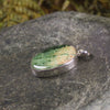 Sterling Silver Greenstone Pendant carved from Flower Jade Pounamu - NZ Greenstone