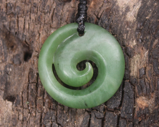 Koru carved from Hapopo Pounamu - NZ Greenstone