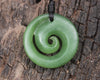 Koru carved from Hapopo Pounamu - NZ Greenstone