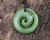 Koru carved from Hapopo Pounamu - NZ Greenstone