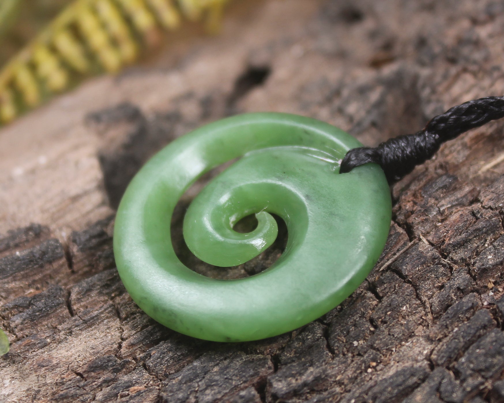 Koru carved from Hapopo Pounamu - NZ Greenstone