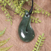 Hei Matau or Fish Hook carved from Hapopo Pounamu - NZ Greenstone