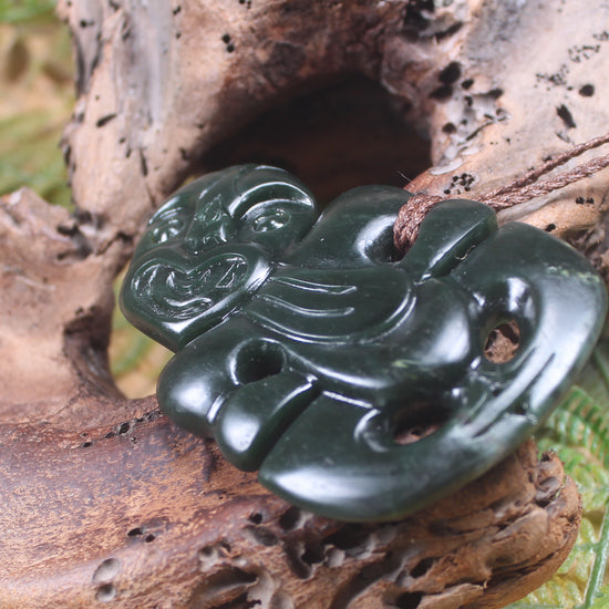 Hei Tiki carved from Kawakawa Pounamu - NZ Greenstone