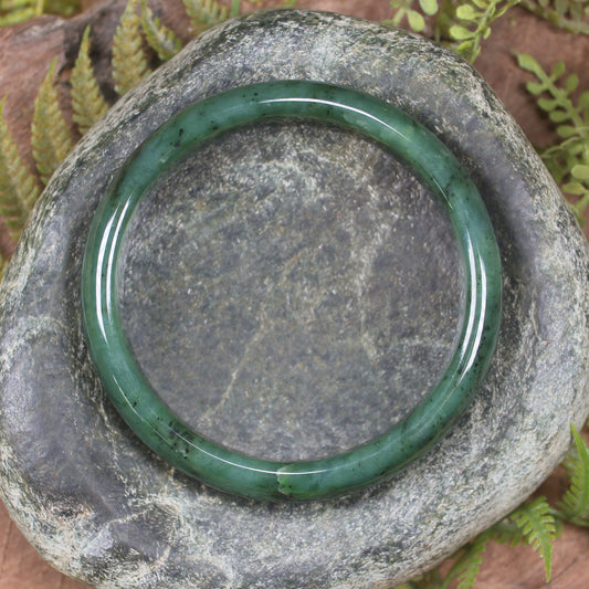 Bangle carved from Hapopo Pounamu - NZ Greenstone