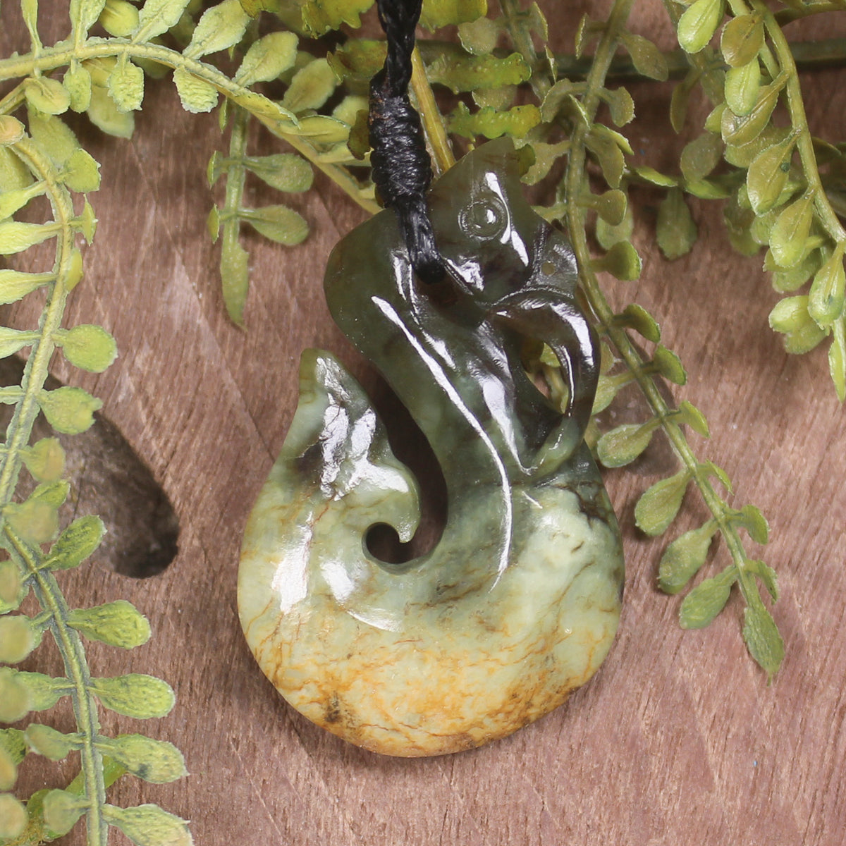 Manaia pendant carved from Rimu Pounamu - NZ Greenstone