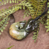 Manaia pendant carved from Rimu Pounamu - NZ Greenstone