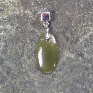 Sterling silver hapopo pounamu pendant