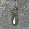Rimu Pounamu pendant set in Sterling Silver - NZ Greenstone