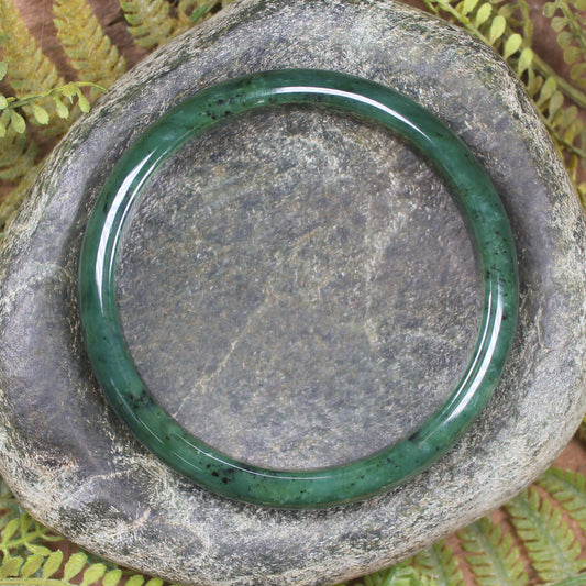 Bangle carved from Hapopo Pounamu - NZ Greenstone