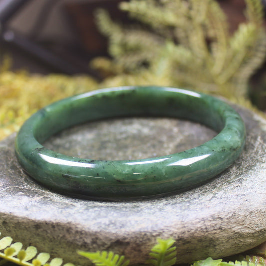 Bangle carved from Hapopo Pounamu - NZ Greenstone