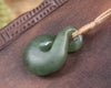 Twist or Pikorua carved from Hapopo Pounamu - NZ Greenstone