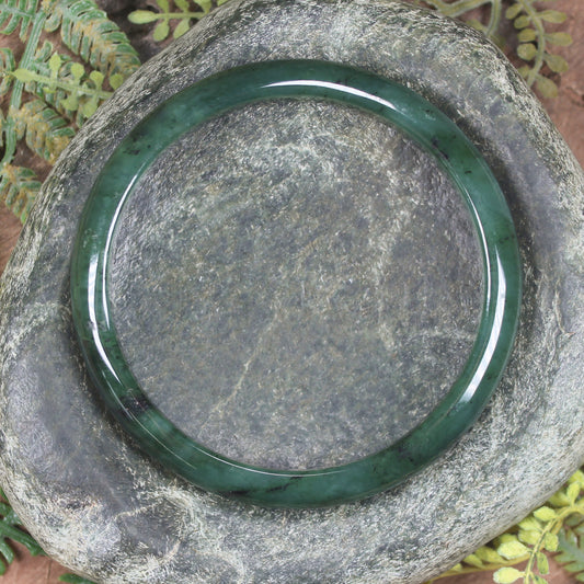 Bangle carved from Hapopo Pounamu - NZ Greenstone