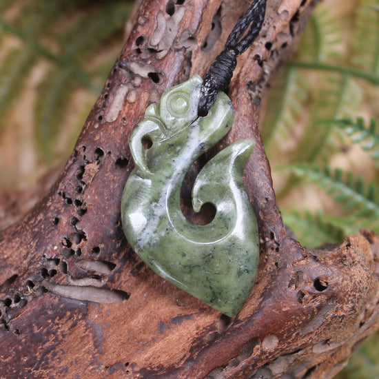 Manaia pendant carved from NZ Serpentine