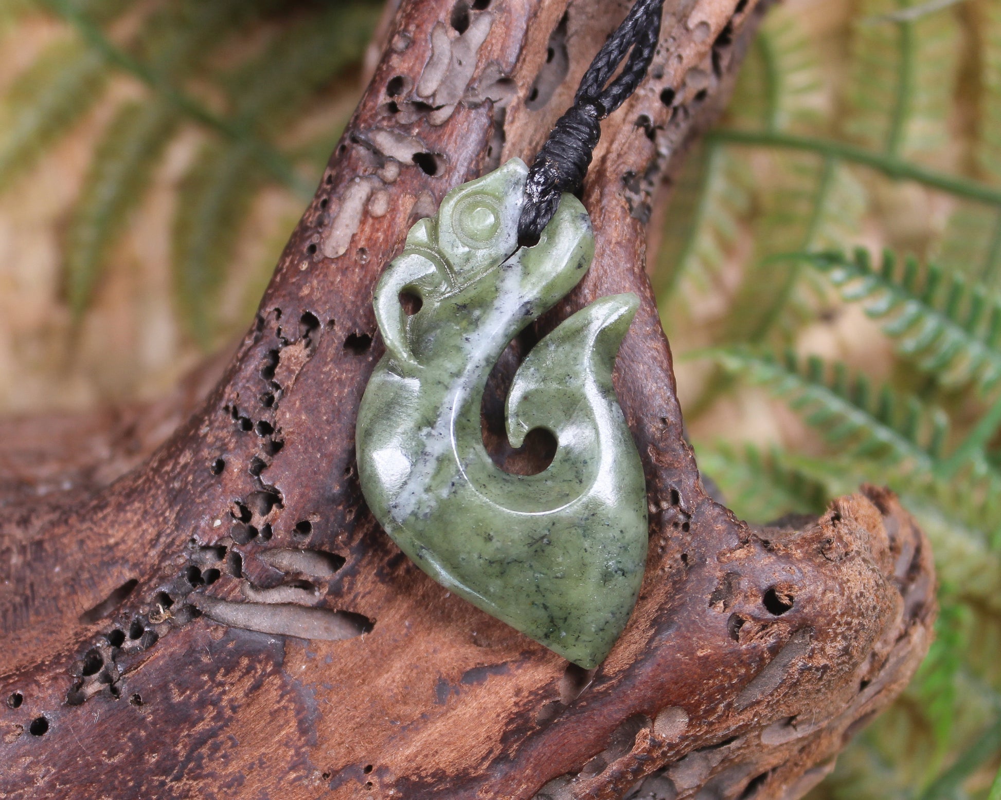 Manaia pendant carved from NZ Serpentine